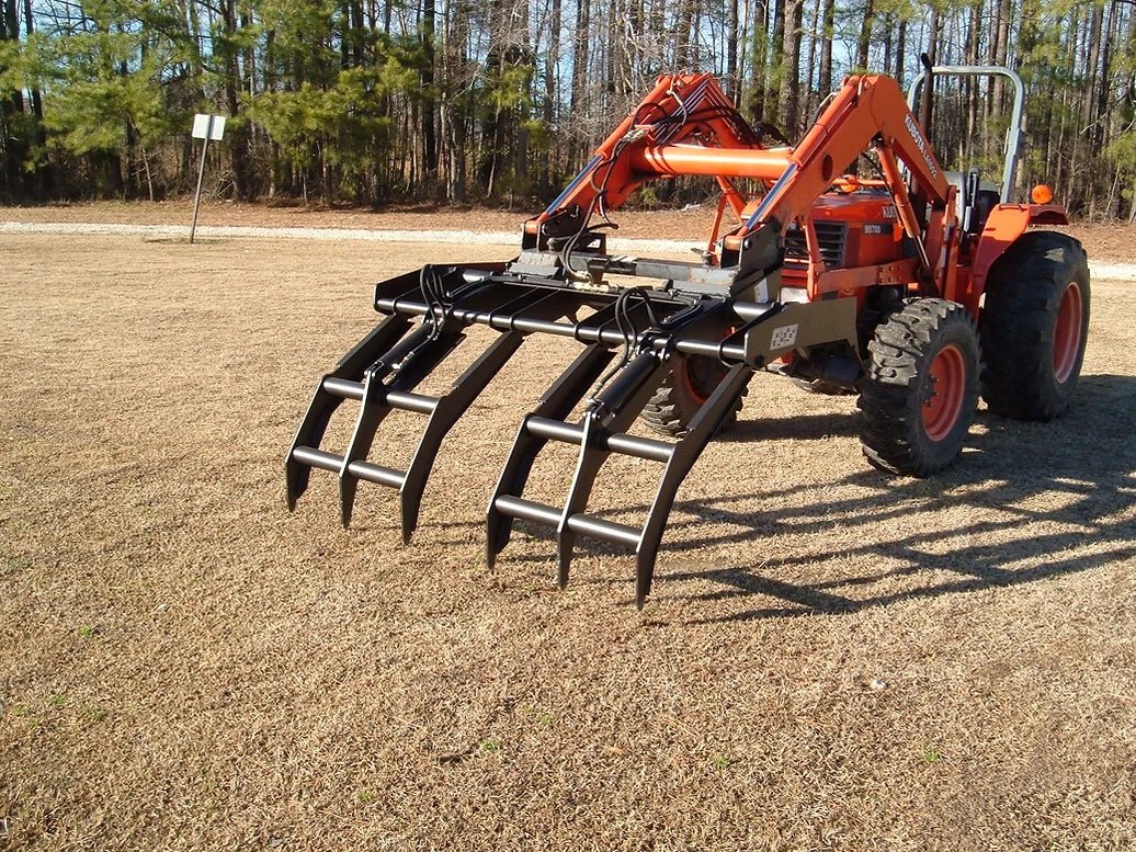 Vertical Root Rake Grapple WR Long Inc: Dual Root Rake Brush Grapple
